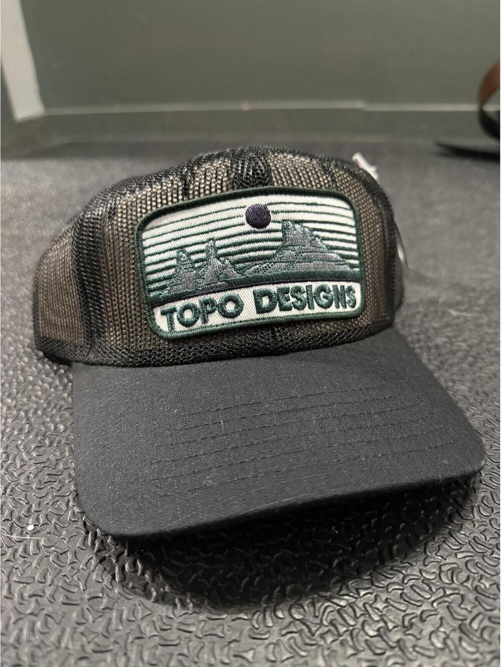 Topo Designs Black Trucker Snapback NWT